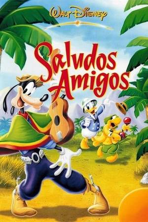 A whimsical blend of live action and animation, "Saludos Amigos" is a colorful kaleidoscope of art, adventure and music set to a toe-tapping samba beat. From high Andes peaks and Argentina's pampas to the sights and sounds of Rio de Janeiro, your international traveling companions are none other than those famous funny friends, Donald Duck and Goofy. They keep things lively as Donald encounters a stubborn llama and "El Gaucho" Goofy tries on the cowboy way of life....South American-style.