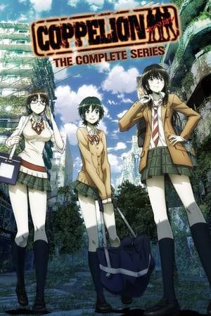 Many years after a great tragedy killed 90% of the people in Japan, three girls arrive in the ruins of Tokyo. In the devastated capital, their unusually clean clothes set them apart. But that's not the only strange thing about them - they also each wield supernatural powers. They call themselves “Coppelion,” and are on a mission to save the people of Tokyo.