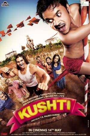The film Kushti is the story of a small village in Northern India where wrestling is a popular sport and an important wrestling match is held every year. Ever year rivals Avtar Singh (Sharat Saxena) and Jiten Singh (Om Puri) try to beat each other in the wrestling match and gain the trusteeship of the village. Rama (Rajpal Yadav) plays the role of a village simpleton and a post-master. It filled with misunderstandings and misconceptions, of hidden identities and secret love-affairs and the outcome is simply hilarious. The movie begins to take a turn when a certain someone delivers a secret package in the wrong hands. Especially someone, who is bound to take advantage and manipulate the real owner of the package.