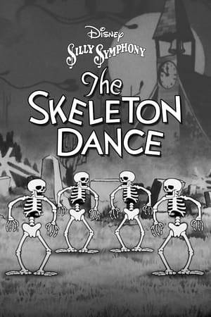 The clock strikes midnight, the bats fly from the belfry, a dog howls at the full moon, and two black cats fight in the cemetery: a perfect time for four skeletons to come out and dance a bit.