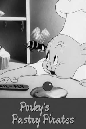 Porky Pig owns a bakery. Enter a bee and a fly.
