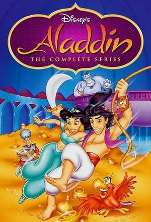 Aladdin is an animated television series made by Walt Disney Television which aired from 1994 to 1995, based on the original 1992 feature. It was animated at the Slightly Offbeat Productions Studios in Penrose, Auckland, New Zealand. Coming on the heels of the direct-to-video sequel The Return of Jafar, the series picked up where that installment left off, with Aladdin now living in the palace, engaged to beautiful and spunky Princess Jasmine. "Al" and Jasmine went together into peril among sorcerers, monsters, thieves, and more. Monkey sidekick Abu, the animated Magic Carpet, and the fast-talking, shape-shifting Genie came along to help, as did sassy, complaining parrot Iago, formerly Jafar’s pet but now an antihero. Jafar, having previously been destroyed in the second movie, returns in only one episode which also serves as a crossover with Hercules: The Animated Series.