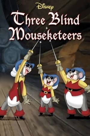 As the title implies, the three blind mice are musketeers. The cat sets a number of traps for them, which they all evade (apparently without realizing it) while he sleeps. The cat eventually wakes up and begins chasing them unsuccessfully, thanks to their teamwork.