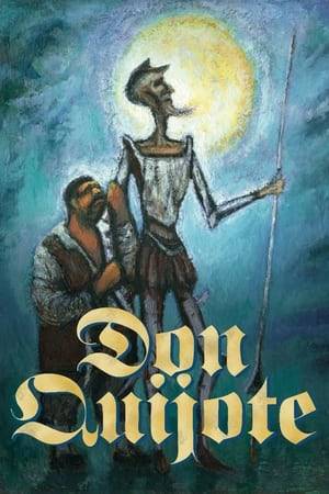 Don Quixote, accompanied by Sancho Panza, wander the roads of Spain protecting the weak and doing good deeds in the name of his beloved Dulcinea.