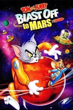 While carrying on their usual hi-jinks, they inadvertantly stow-away on a spaceship bound for Mars. They meet up with the local Martian residents and cause them to invade the Earth, aided by the "Invincitron", a vacuum-wielding giant robot. Tom, Jerry and their Martian ally, Peep, save the day.