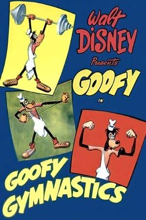 Inspired by a magazine ad, Goofy sends for a mail order body building course. First is weight lifting; after Goofy finally gets the weights up, a fly lands and sends him crashing through several floors in the apartment building. Chinups: the bar itself goes up and down. Then a rubber-band stretch device, which Goofy quickly tangles up in, sending him crashing through the building and several other pieces of equipment.