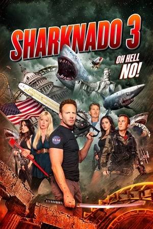 The sharks take bite out of the East Coast when the sharknado hits Washington, D.C. and Orlando, Florida.