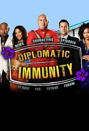 Diplomatic Immunity is a New Zealand comedy that follows the misadventures at the consulate of The Most Royal Kingdom of Feausi and a fallen New Zealand Foreign Affairs high-flier who has been sent in to straighten out the consulate staff. The show screened in New Zealand on TV1, every Tuesday night at 10:00.