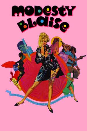 Modesty Blaise, a secret agent whose hair color, hair style, and mod clothing change at a snap of her fingers is being used by the British government as a decoy in an effort to thwart a diamond heist. She is being set up by the feds but is wise to the plot and calls in sidekick Willie Garvin and a few other friends to outsmart them. Meanwhile, at his island hideaway, Gabriel, the diamond thief has his own plans for Blaise and Garvin.