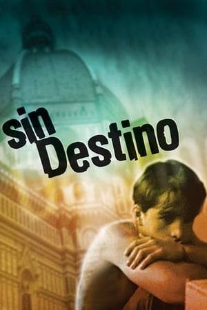 Sin Destino follows the life of a 15 year old Mexican boy, Francisco, as he struggles to survive on the streets. His primary source of income is money raised by prostituting himself to men for sex, and the film implies that this learned behaviour has arisen as a result of a contact with a single man when Francisco was 9 years old. This man, Sebastien, is an "artist" who initially claimed to want to photograph the boy, but it is clear that their relationship at one time extended far beyond that of photographer/model.