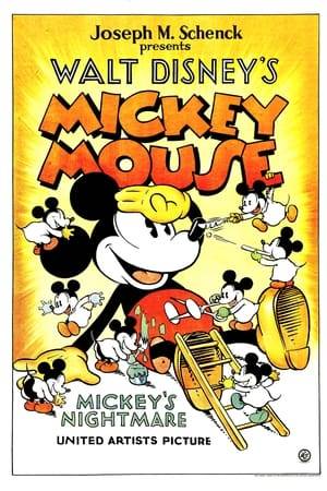 Mickey dreams of marrying Minnie and having about 20 children. For all the possible joys of children, a brood this size turns the dream into a nightmare, especially when they get into the open cans of paint strewn about the house.