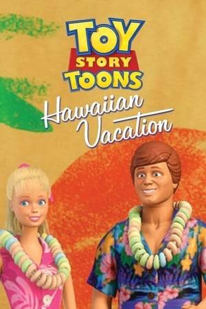 The toys throw Ken and Barbie a Hawaiian vacation in Bonnie's room.