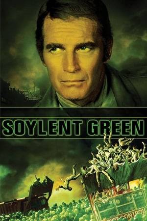 In the year 2022, overcrowding, pollution,  and resource depletion have reduced society’s leaders to finding food for the teeming masses. The answer is Soylent Green.