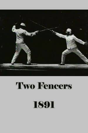 Short film of two men fencers