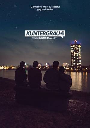 Kuntergrau is a german web series telling the story of five open-minded gay friends on the threshold of adulthood. We are invited in their daily life as they are experimenting the meaning of friendship, sex, love and boundaries in a small circle. Far from a coming out scenario, Kuntergrau bluntly addresses the heart of the matter without making any detour about its gayness.