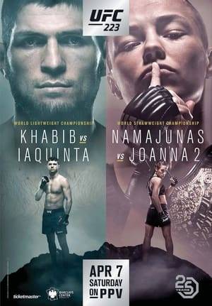 UFC 223: Khabib vs. Iaquinta is a mixed martial arts event produced by the Ultimate Fighting Championship held on April 7, 2018, at the Barclays Center in Brooklyn, New York.
