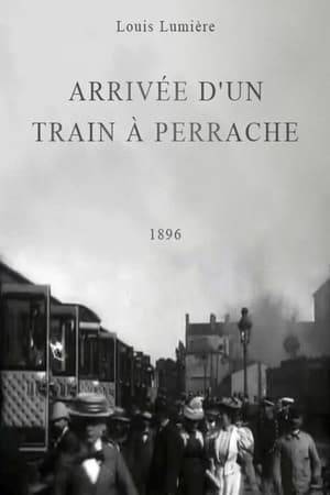 A trains arrives at Perrache station and people disembark.