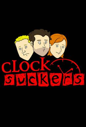 Clock Suckers was a Flash cartoon series created and written by Mike and Andy Parker, better known for College University, along with Michael William and Jason Kamen. A total of 13 episodes were made, which were released on a semi-monthly basis on CollegeHumor from March 16, 2007 to February 28, 2008. The show stars Ben (voiced by Mike Parker), a thirty-something slacker who inherits a time machine composed of a bathtub and a Simon game from his deceased grandfather. Along with his friends, Kate (voiced by Hollie Bertram) and Tanner (voiced by Andy Parker), Ben uses the time machine to travel through time, changing and altering the timeline along the way. The cast is rounded out by Grit, a sarcastic robot, and Rocco, a talking cat, both of whom Ben has also inherited from his grandfather.