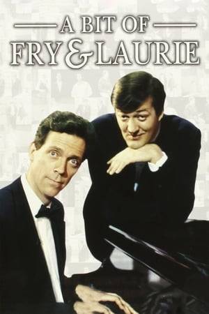 A British comedy television series with turns of phrase and elaborate wordplay, written by and starring former Cambridge Footlights members Stephen Fry and Hugh Laurie.