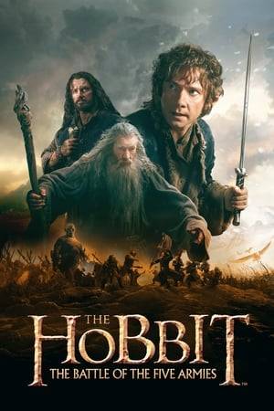 Immediately after the events of The Desolation of Smaug, Bilbo and the dwarves try to defend Erebor's mountain of treasure from others who claim it: the men of the ruined Laketown and the elves of Mirkwood. Meanwhile an army of Orcs led by Azog the Defiler is marching on Erebor, fueled by the rise of the dark lord Sauron. Dwarves, elves and men must unite, and the hope for Middle-Earth falls into Bilbo's hands.
