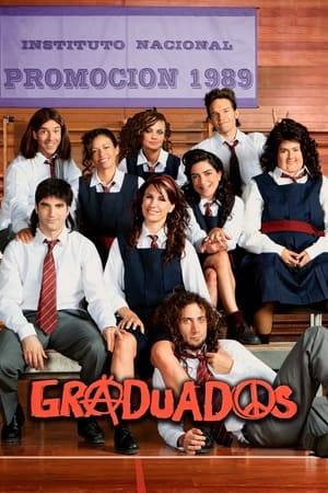 Graduados (English: The Graduates) concerns a group of people who graduated from high school in 1989 and reunite twenty years later. The main character, Andrés Goddzer (Daniel Hendler), discovers that María Laura Falsini (Nancy Dupláa) was pregnant in 1989 and married Pablo Catáneo (Luciano Cáceres), who thought that he was the child's father. The resulting parental dispute, the love triangle of the main characters and 1980s nostalgia are frequent plot elements, and story arcs related to school bullying and LGBT rights are also featured. The frequent flashbacks of the characters to their high-school days use the same actors, playing teenagers.