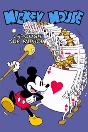 Mickey has been reading Alice in Wonderland, and falls asleep. He finds himself on the other side of the mirror, where the furniture is alive.