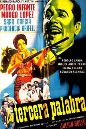 The English-language title of this Mexican musical was The Third Word. Singer Pedro Infante stars as a pampered young man who is sheltered by his doting aunts. Deciding that their darling boy needs an education, the ladies hire pretty schoolteacher Marga Lopez. Upon discovering that her pupil is 28 years old, Marga is momentarily nonplused, but then settles into her duties. Inevitably, romance blossoms between Pedro and Marga, much to the aunts' dismay.