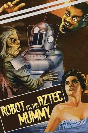 A mad doctor builds a robot in order to steal a valuable Aztec treasure from a tomb guarded by a centuries old living mummy.