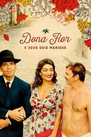 In a small city of Brazil, Flor (a very good looking woman) marries Vadinho, a very handsome and erotic man. Once married she finds he is a good-for-nothing. She works teaching cooking to her neighbours but he takes all her money to gamble. One day he dies. Flor misses the goods of the marriage so she marries again with a very correct gentleman – the owner of the drugstore (Teodoro). Now she’s very happy with her man, but misses the erotic moments with her previous husband. Then the ghost of Vadhino comes to earth to chase her.