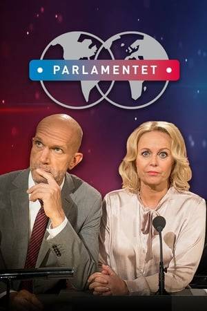 Parlamentet is a satirical panel gameshow on on TV4, which parodies Swedish political debate. It was first broadcast in 1999 and is currently in its 23rd series. The current presenter is Anders S. Nilsson, who has hosted the show since 2004. Current team members include Babben Larsson, Robin Paulsson, Johan Rheborg and Johan Glans. Kodjo Akolor has also been featured. The program is a Swedish version of the short-run British show If I Ruled the World, which itself was as spin-off from Have I Got News For You - both produced by Hat Trick Productions. The comedians are divided into two teams, red and blue, representing traditional political colours. At the end of the show, the audience vote for the winners based on which team was funniest.