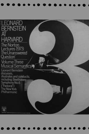 This series comprised six lectures on music, which cumulatively took the title of a work by Charles Ives, The Unanswered Question. Bernstein drew analogies to other disciplines, such as poetry, aesthetics, and especially linguistics, hoping to make these lectures accessible to an audience with limited or no musical experience, while maintaining an intelligent level of discourse:Semantics is the study of meaning in language, and Bernstein's third lecture, "musical semantics", accordingly, is Bernstein's first attempt to explain meaning in music. Although Bernstein defines musical semantics as "meaning, both musical and extramusical" this lecture focuses exclusively on the "musical" version of meaning.