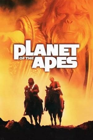 Two astronauts and a sympathetic chimp friend are fugitives in a future Earth dominated by a civilization of humanoid apes. 

Based on the 1968 Planet of the Apes film and its sequels, which were inspired by the novel of the same name by Pierre Boulle.